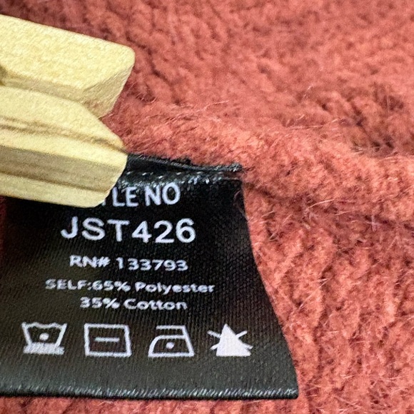 POL Women’s Oversized Denim Drop Sleeve Cropped Sweater | Size M - Picture 10 of 12